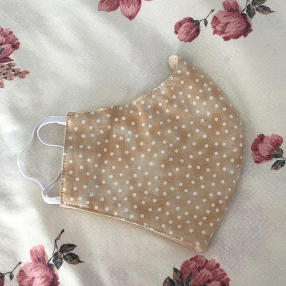 Beauty. Caramel Beige Dots, Quality Face Mask - Picture 4 of 5